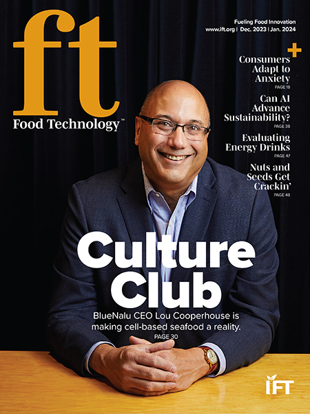 Lou Cooperhouse on the cover of Food Technology magazine